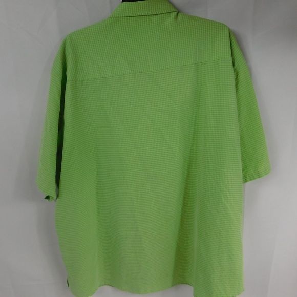 Cabelas Mens Green Gingham Style Button Up Shirt - Picture 5 of 5